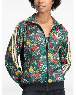 adidas X Liberty London Floral-Print Zip-Up Sweatshirt - Green
