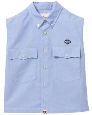 AAPE BY A BATHING AP Pullunder Mit Logo-Patch - Blau