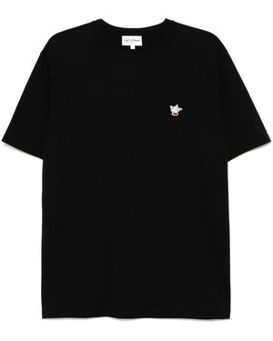 Café Kitsuné Barista Fox Patch Relaxed T-Shirt - Black