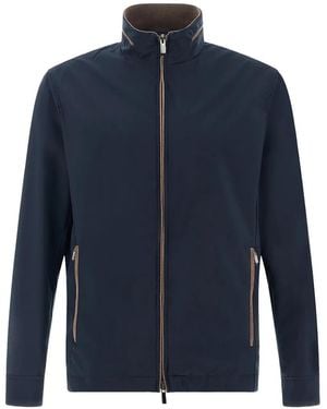 Paul & Shark Deep Giubbotto Typhoon High Collar Jacket - Blue