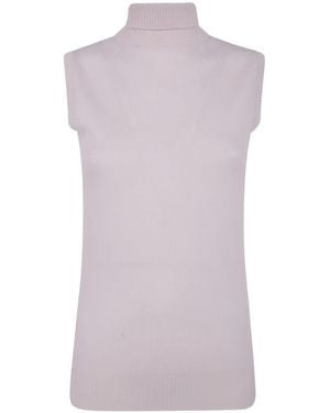 Sportmax Sleeveless Roll-Neck Jumper - Purple