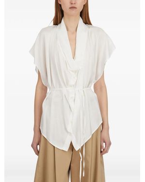 Collection Privée Shorts-Sleeves Blouse - White