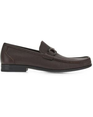 Ferragamo Gancini Buckle Loafers - White