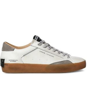 Crime London Sneakers Im Used-Look - Weiß