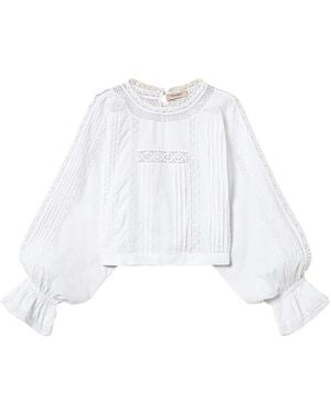 Twinset Embroidered Blouse - White