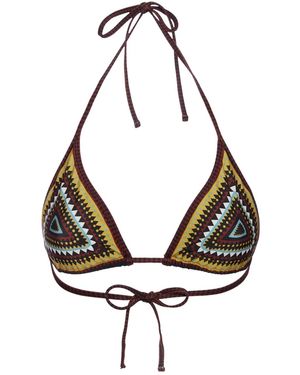 La DoubleJ Bikinioberteil Mit Geometrischem Print - Schwarz
