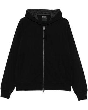 ZEGNA Zip-Up Hoodie - Black