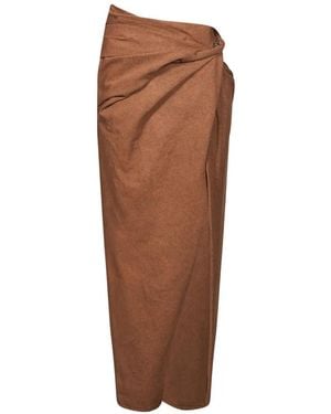 DIESEL Denim Long Skirt - Brown