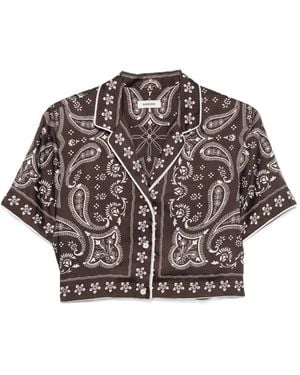 Sandro Blouse Met Paisley-Print - Bruin