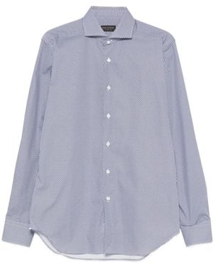 Dell'Oglio Buttoned Patterned Shirt - Purple