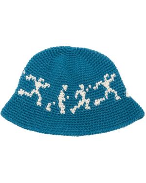 Kidsuper Running Guys Bucket Hat - Blue