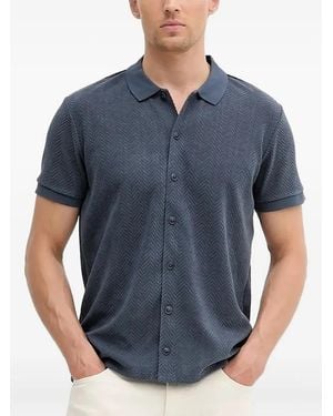 Guess Camicia Con Colletto Polo - Blu
