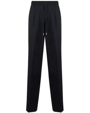 Fedeli Drawstring-Waist Straight-Leg Pants - Black