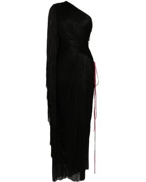 Maria Lucia Hohan Draped One-Shoulder Maxi Dress - Black