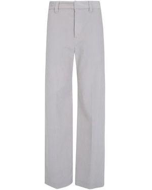 Brunello Cucinelli Corduroy Wide-Leg Trousers - Grey