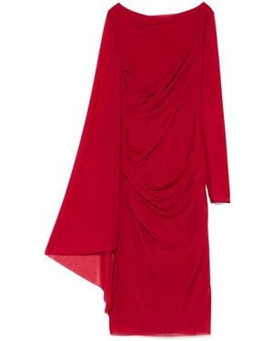 Talbot Runhof Vestido midi Mousse - Rojo