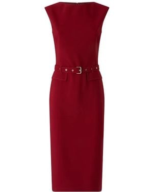 Pinko Vestido Con Cinturón - Rojo