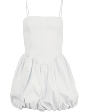 Fleur du Mal Corset Bubble Mini Dress - White
