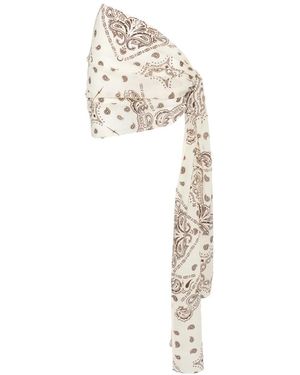 VENUJA Paisley-Print Sarong - White