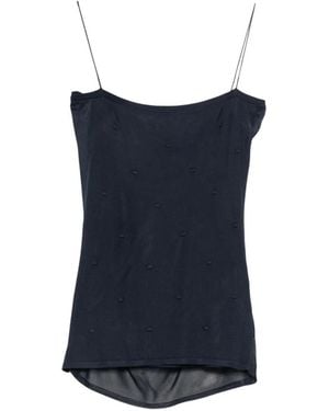 Jacquemus The Plumetis Knit Tank Top - Blue
