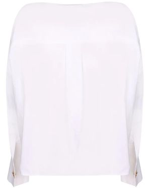Danamé Blusa Con Detalle Metalizado - Blanco