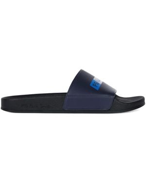 Paul Smith Sandali Slides Con Logo - Blu
