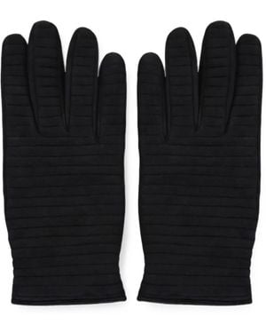 Moorer Quilted Elasticated-Cuff Gloves - Black