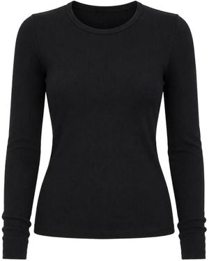 Patrick Assaraf Ribbed Long-Sleeve T-Shirt - Black
