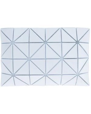 Issey Miyake Geometric-Pattern Clutch Bag - Blue
