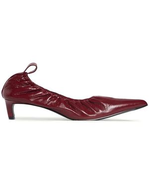 12 STOREEZ Leather Pumps - Red