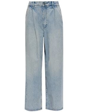 AllSaints Haze Pleated High-Waisted Jeans - Blue