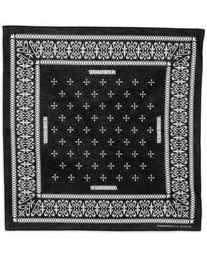 Neighborhood Cross-Pattern Scarf - Black