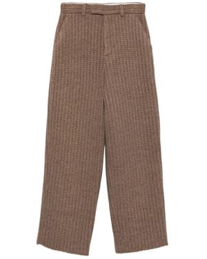 GIUSEPPE DI MORABITO Ribbed-Knit Pants - Brown