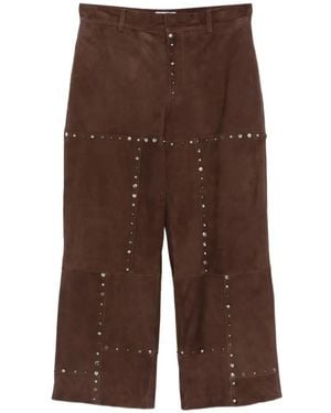 Moschino Studded Panel Trousers - Brown