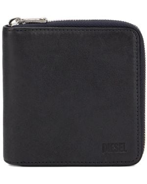 DIESEL Zip-Around Leather Wallet - Black