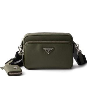 Prada Saffiano Leather Shoulder Bag - Verde