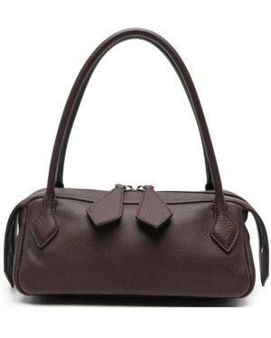 MINOBOSSI Anna Grained Leather Shoulder Bag - Metallic
