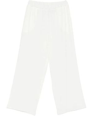 THE M.. Elasticated-Waistband Cropped Pants - White