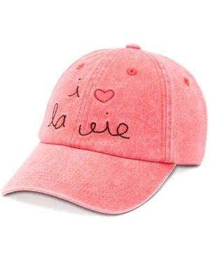 Maison Labiche Beaumont Embroidery Cap - Pink
