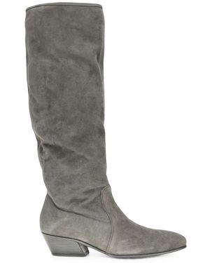 Pedro Garcia Botas Altas Helle Holgadas De Ante - Gris