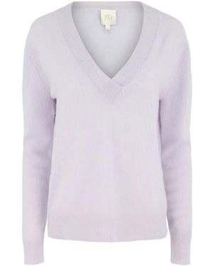 Twp V-Neck Knitted Top - Blue