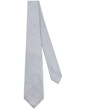Kiton Dotted Tie - White