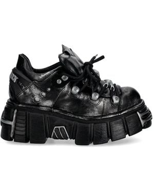 New Rock Baskets À Plateforme - Black