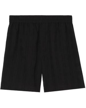 Burberry Check Cotton Voile Shorts - Black