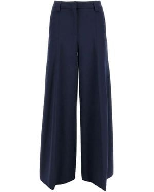 Thelatest Side-Pocket Wide Pants - Blue