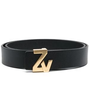 Zadig & Voltaire Zv Initiale La Belt 30Mm Natur - Black
