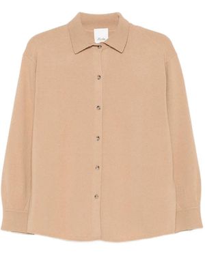Allude Cardigan À Boutonnière - Natural