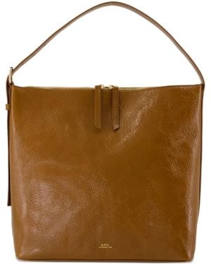 A.P.C. Schultertasche mit Henkel - Braun