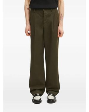 C.P. Company Pleated Straight-Leg Trousers - Green