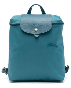 Longchamp Le Pliage Folding Backpack - Blue